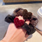 Gifty - Polka Dot Heart Voluminous Scrunchie