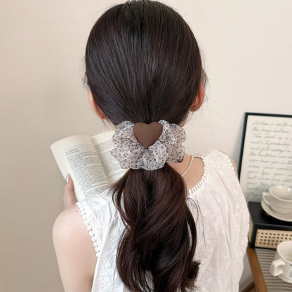 Gifty - Sheer Leopard Pattern Mesh Ruffle Scrunchie