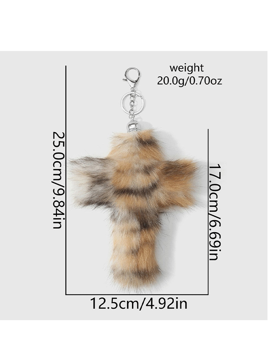 Keypus - Y2K Plush Cross Shape Bag Charm Keychain