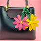 Keypus - Daisy Inspired PVC Flower Pendant Keychain