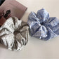 Gifty - Elegant Simple Plaid Scrunchie