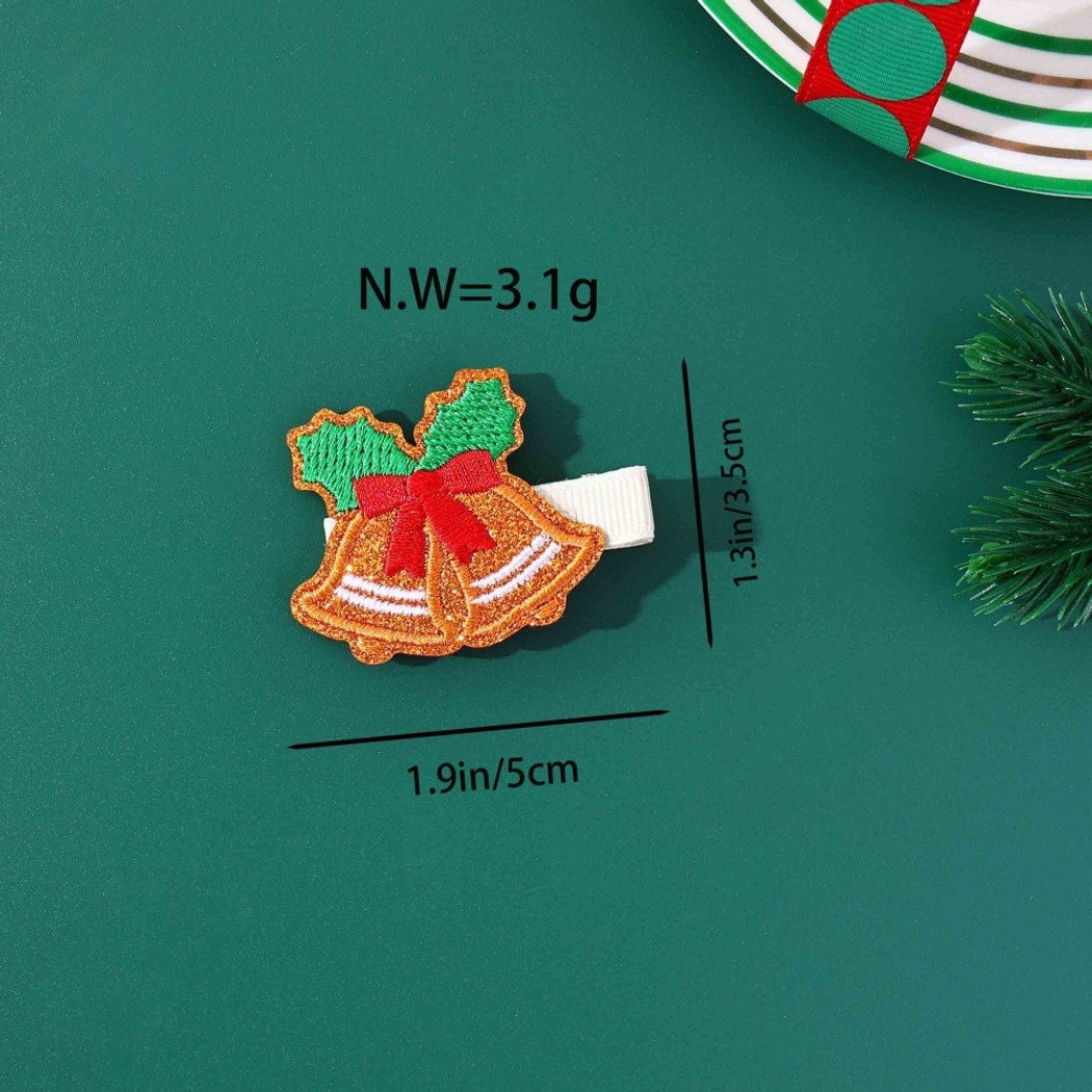 Beau - Christmas Cute Fox and Bell Hair Clip Set