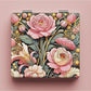 Mirroray - Bright Floral Print Foldable Portable Makeup Mirror