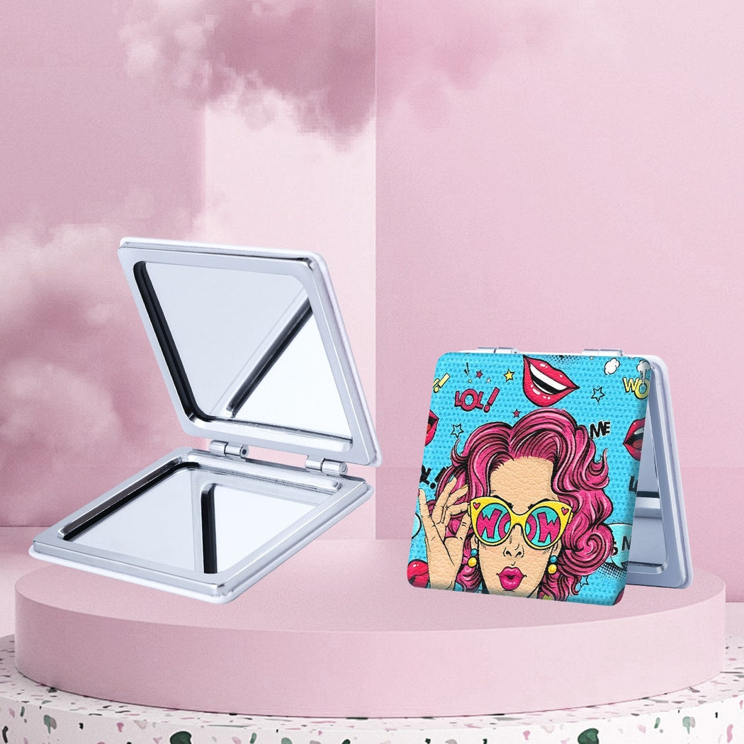 Mirroray - Pop Art Print Foldable Touch Up Makeup Mirror