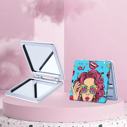 Mirroray - Pop Art Print Foldable Touch Up Makeup Mirror