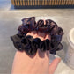 Gifty - Satin Scrunchie With Pleated Ruffle Trim