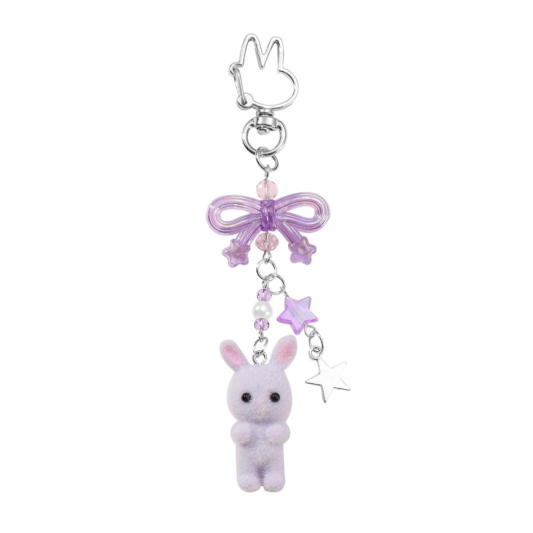 Keypus - Cute Bunny Bow Charm Decorative Keychain