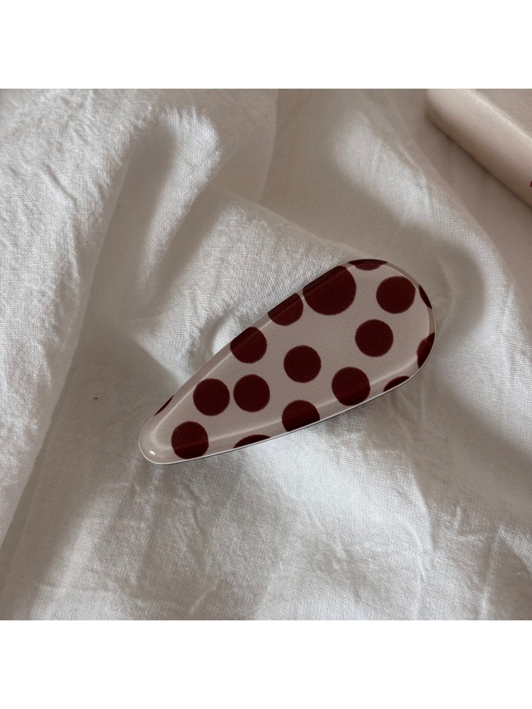 Beau - Printed Teardrop Duckbill Acrylic Hair Clip