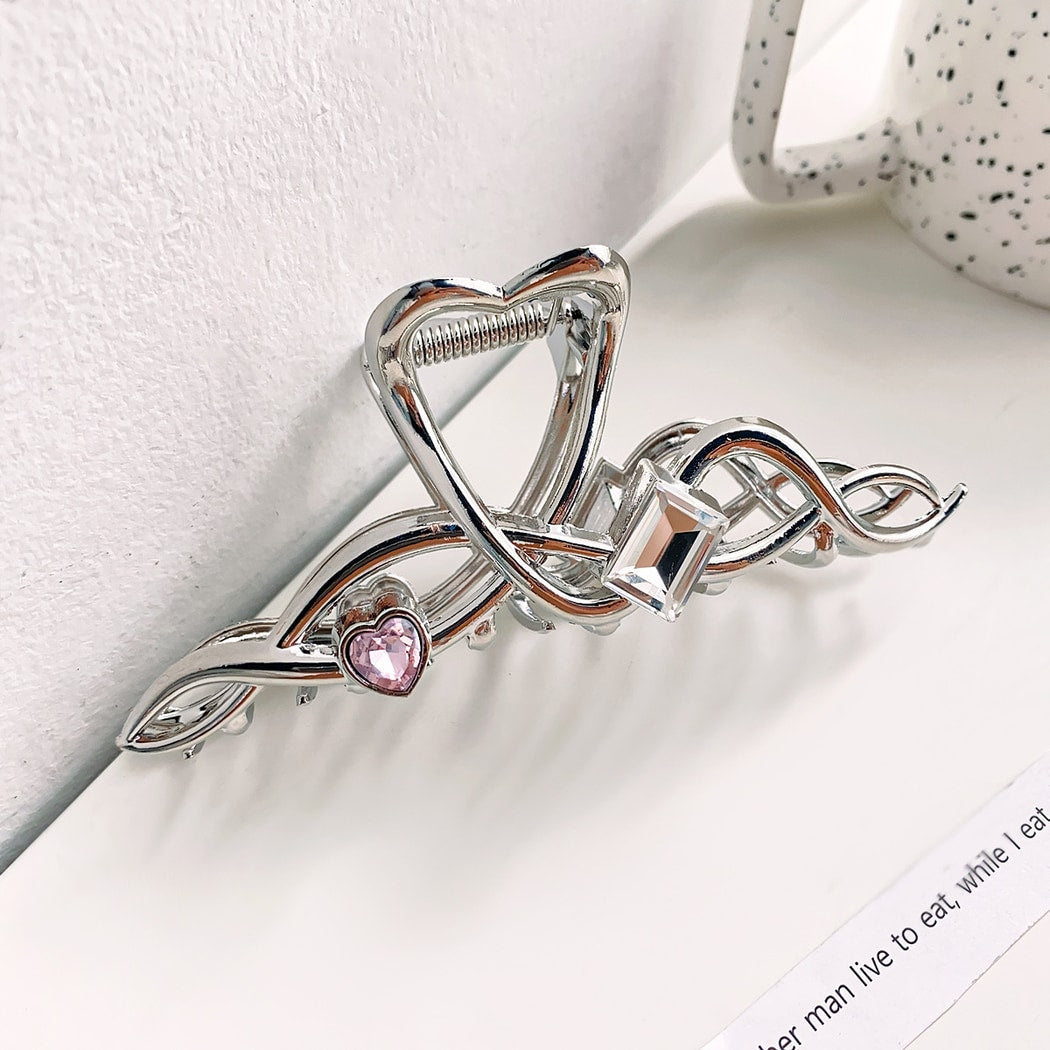 Beau - Cool Toned Geometric Line Elegant Claw Clip