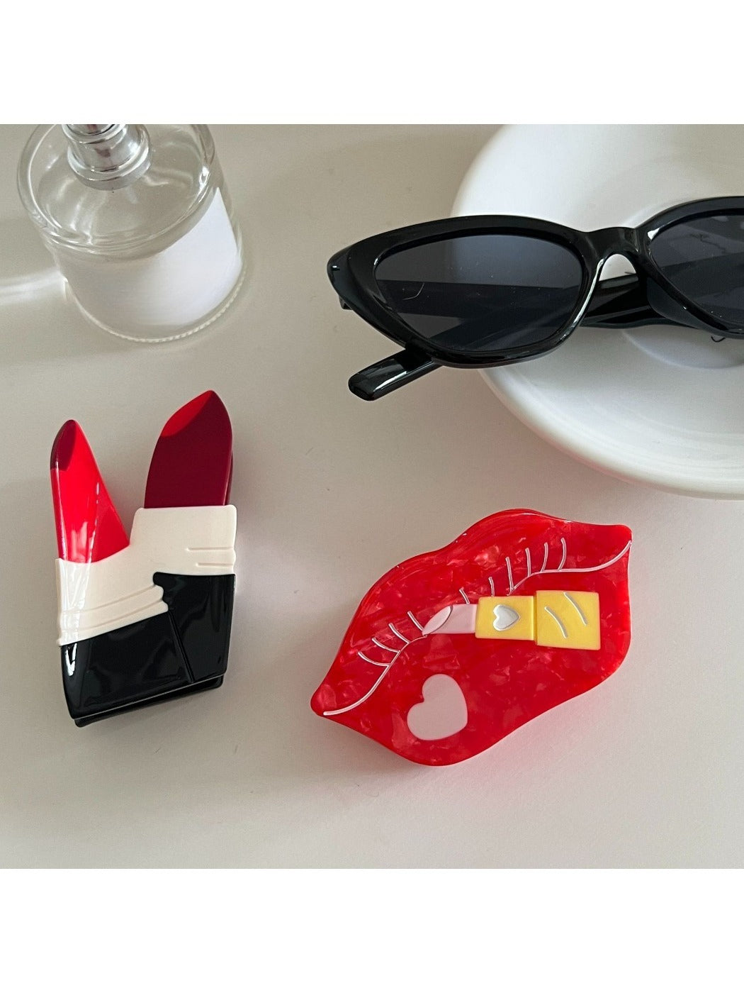 Beau - Lipstick Shaped Acetate Hair Clip