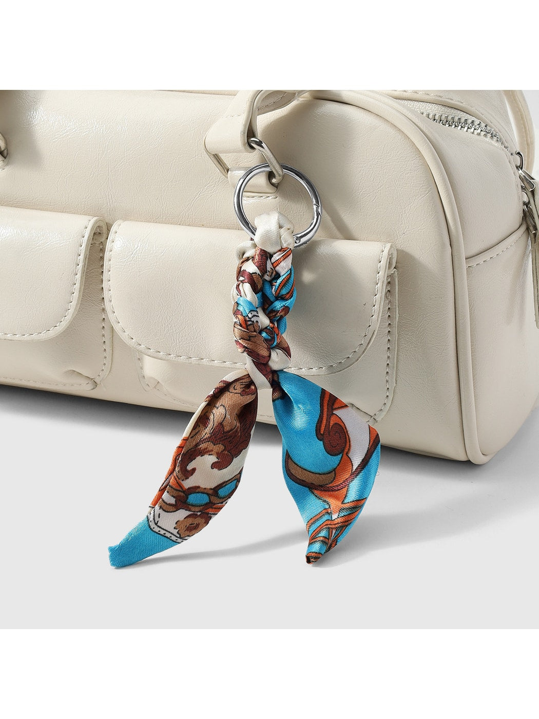 Keypus - Y2K Twisted Scarf Detail Alloy Keychain Bag Charm