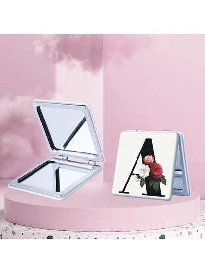 Mirroray - English Letter Floral Folding Makeup Mirror