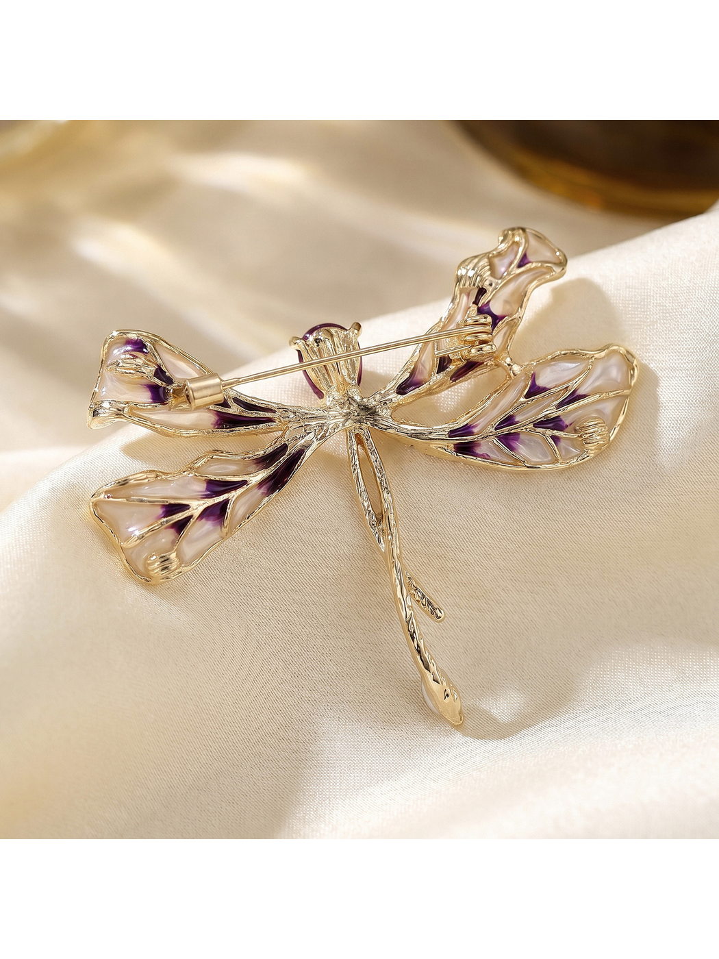 Brovia - Insect Shape Rhinestone Dragonfly Brooch