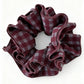 Gifty - Purple Checked Pattern Ruffle Scrunchie