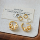 Earedge - Round Layered Alloy Geometric Earrings