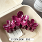 Beau - Marbled Flower Accent Large Plastic Claw Clip
