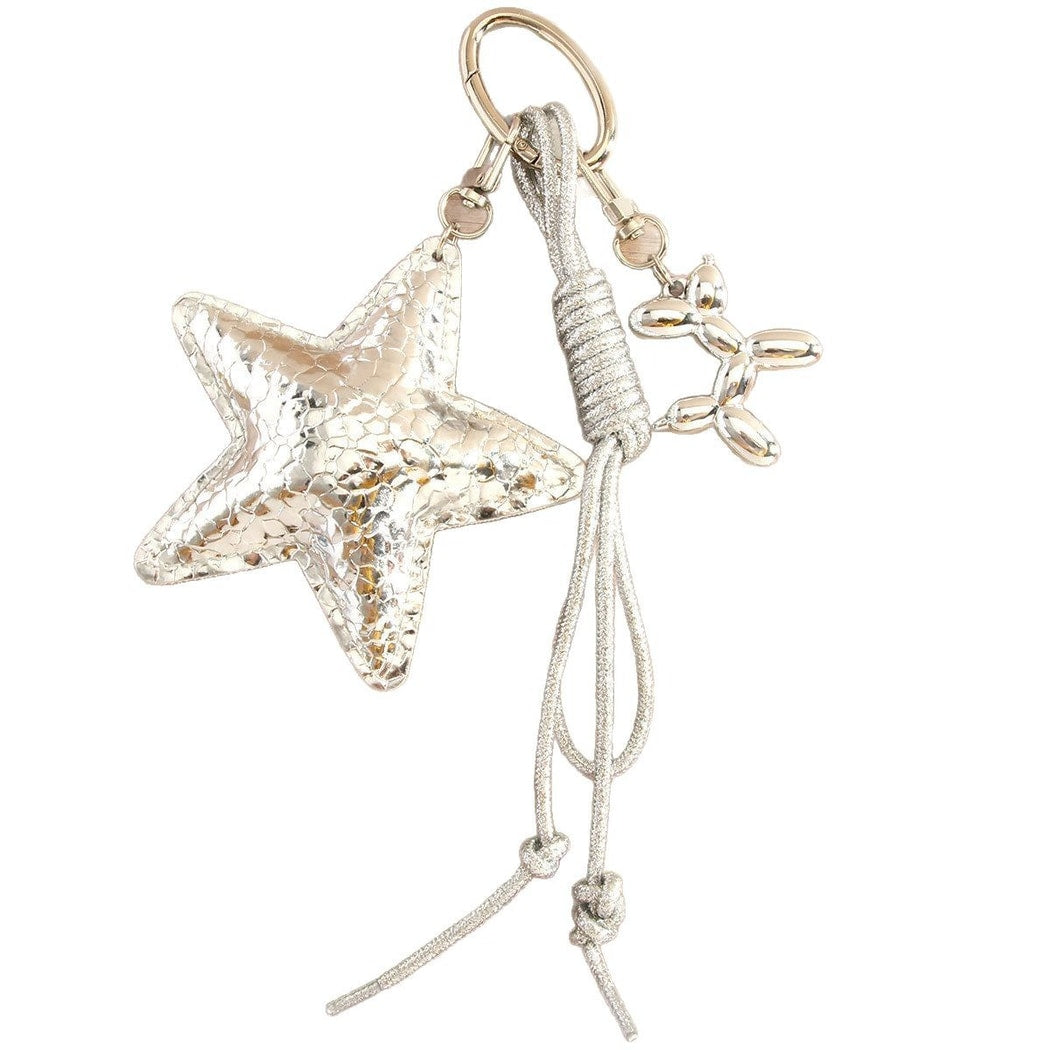 Keypus - Star Shape Alloy Accent Bag Charm Keychain