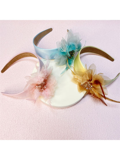 Gifty - Wide Band Feather Embellished Headband