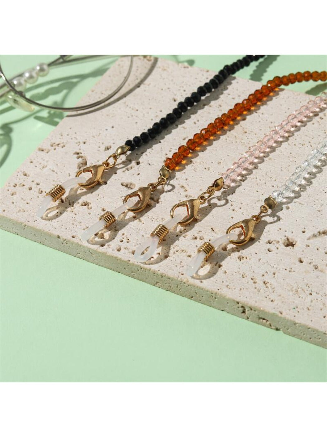 Velra - Solid Color Beaded Eyeglass Strap