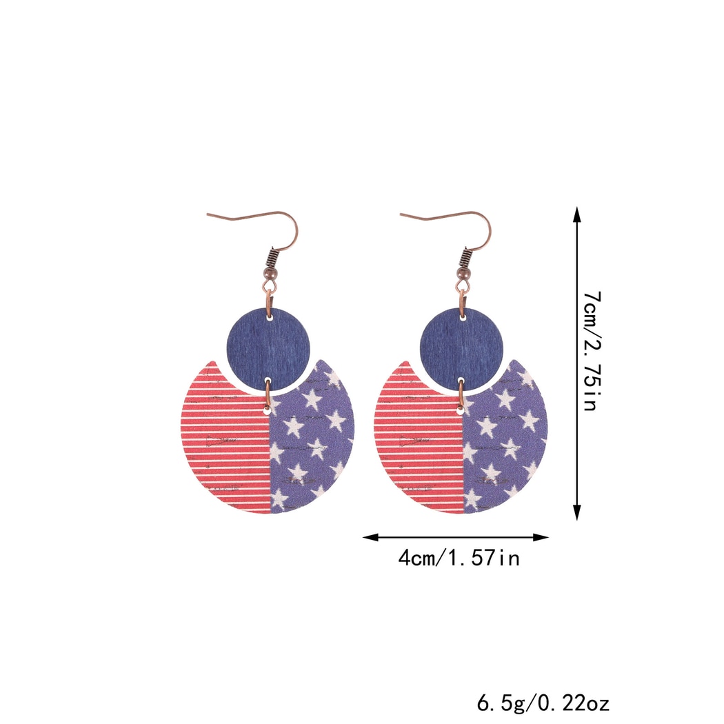 Earedge - Independence Day Theme Striped Earrings