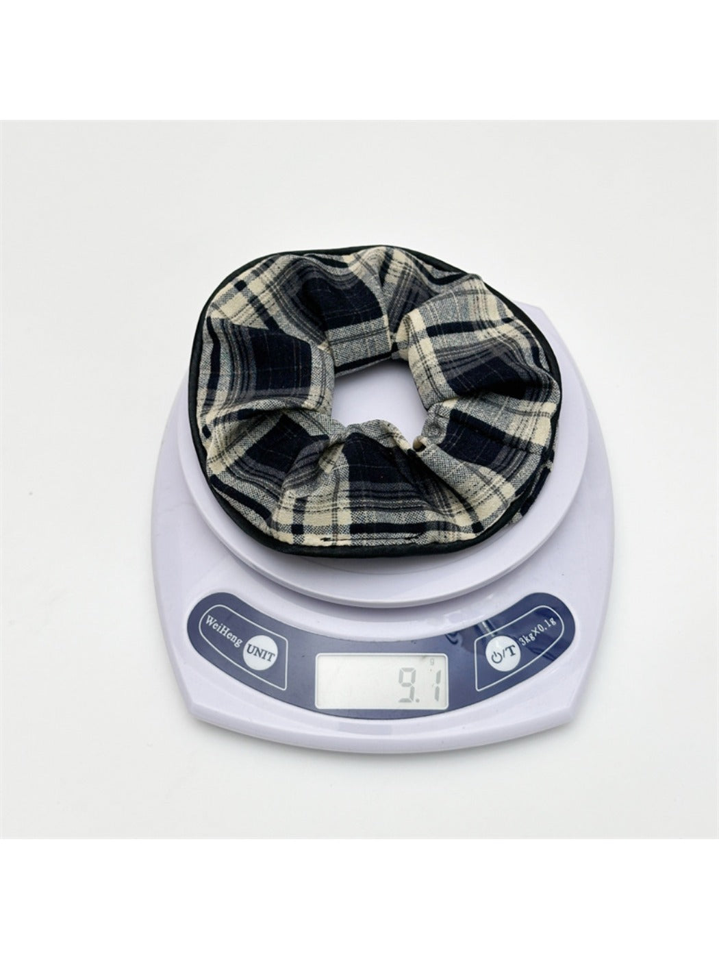 Gifty - Temperament Plaid Embroidery Scrunchie