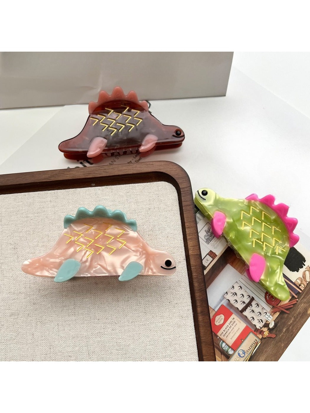 Beau - Three-Color Dinosaur Hair Clip