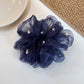 Gifty - Sweet Sheer Beaded Ruffle Scrunchie