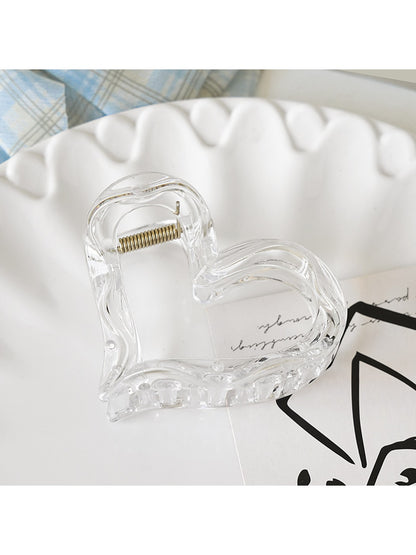 Beau - Sweet Style Heart Form Plastic Claw Hair Clip