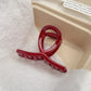 Beau - Red Glossy Geometric Detail Claw Clip
