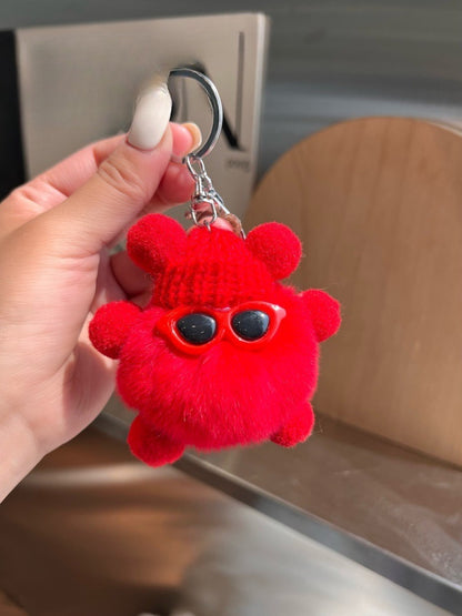 Keypus - Cute Black Coal Ball Elf Keychain