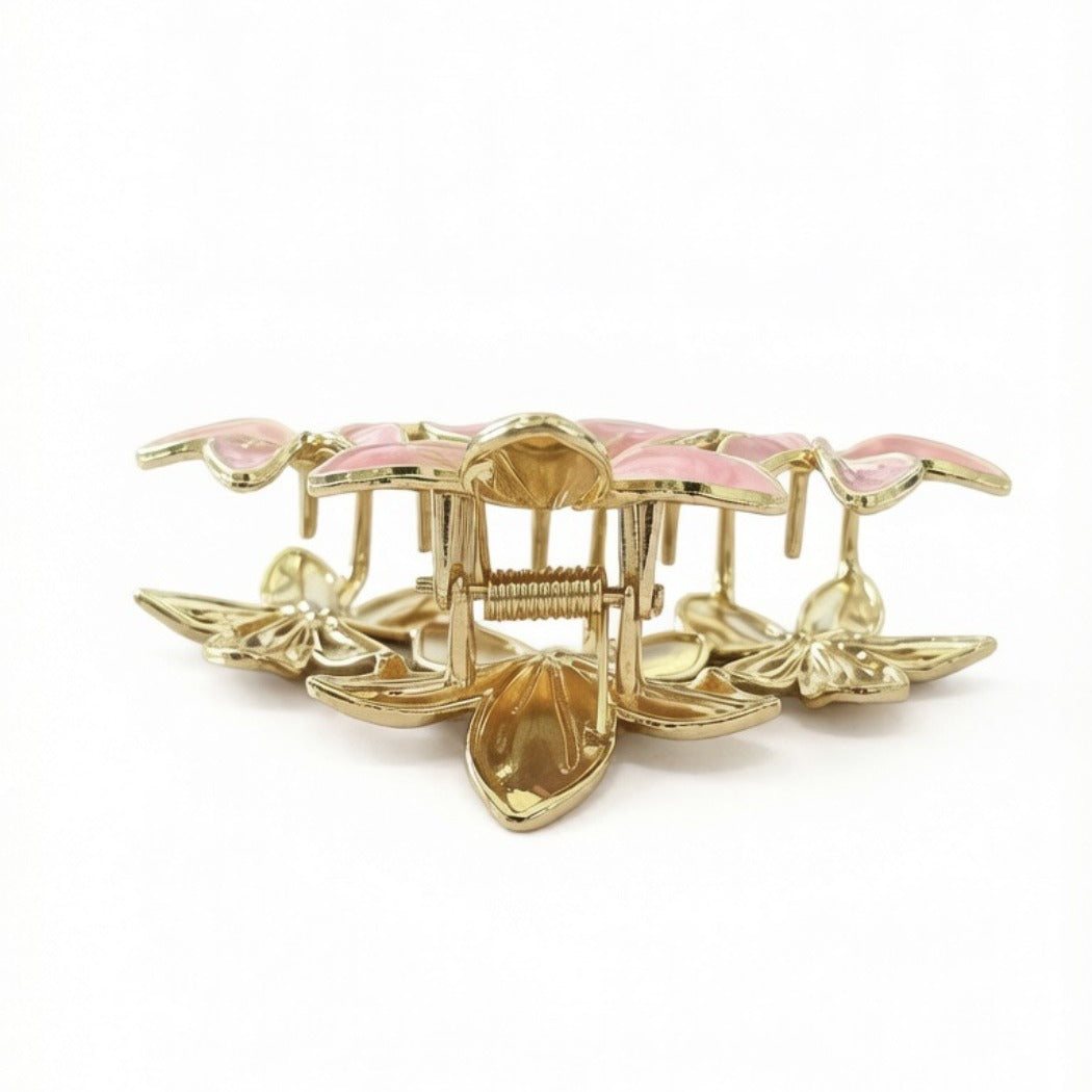 Beau - Pink Floral Hair Claw