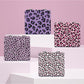 Mirroray - Pink Purple Leopard Print Square Compact Mirror
