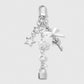 Keypus - Y2K Silver Tone Star Bow Keychain