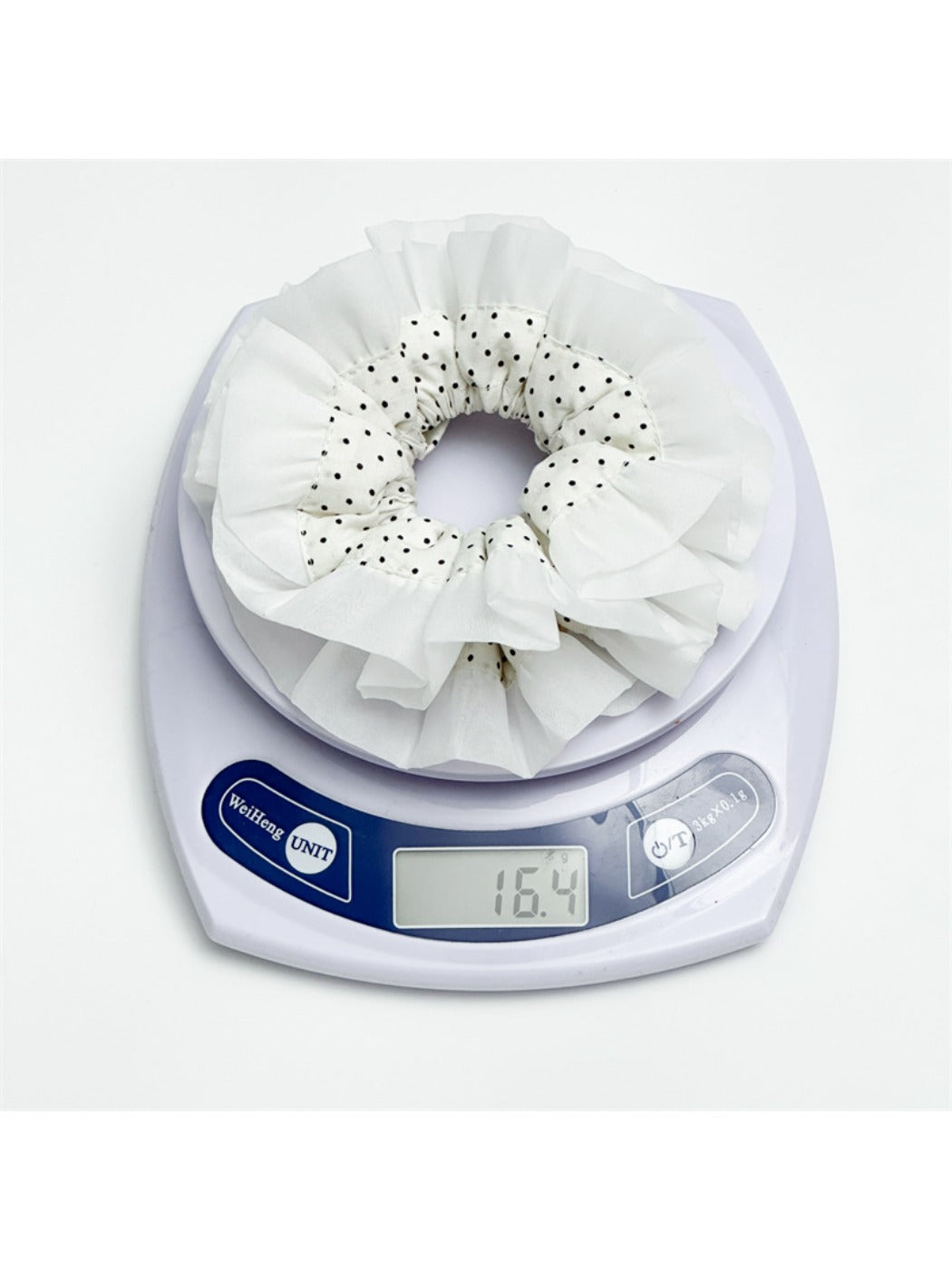 Gifty - Black White Polka Dot Scrunchie