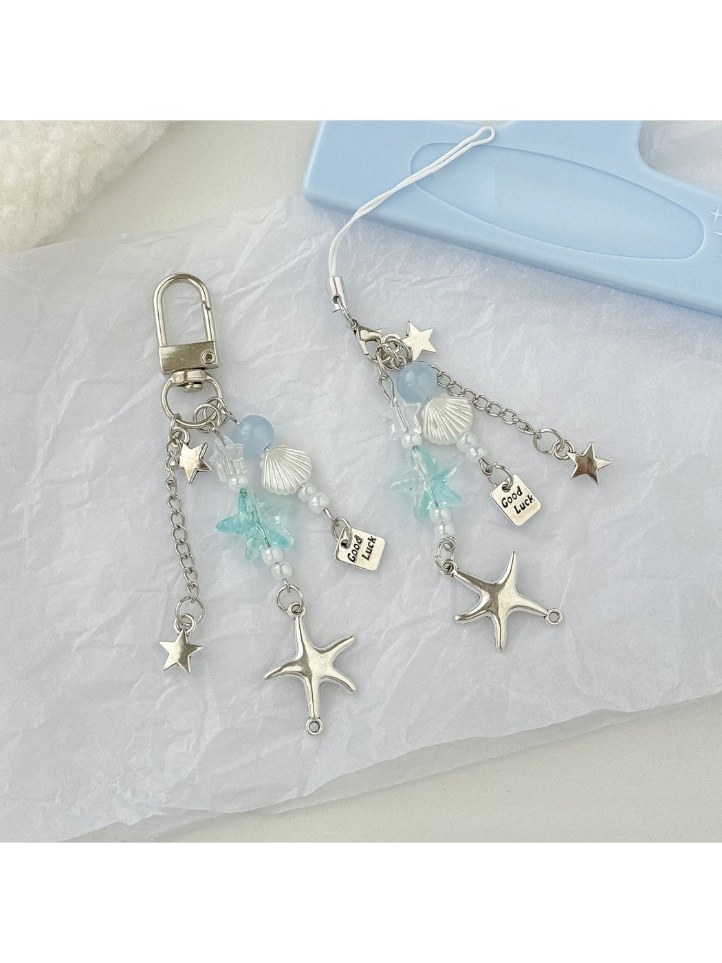 Keypus - Geometric Starfish Phone Charm Keychain