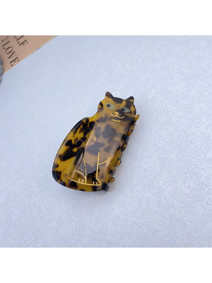 Beau - Cat Acetate Claw Clip