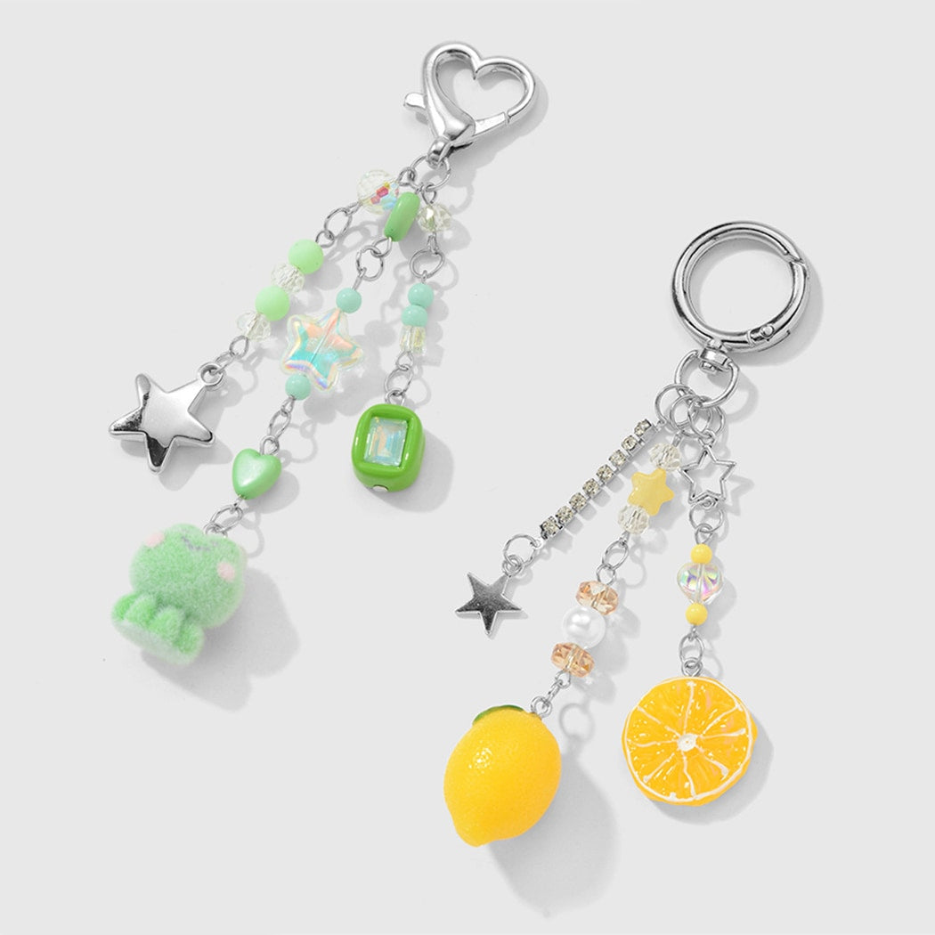 Keypus - Fresh Style Frog and Fruit Pendant Keychain