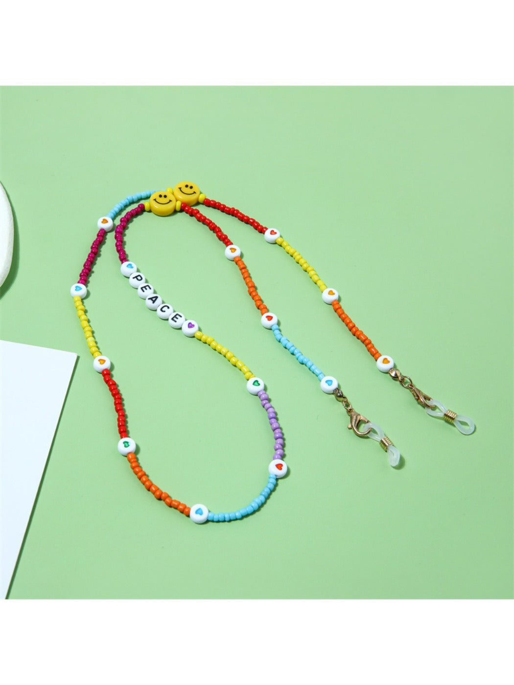 Velra - Colorful Beaded Smiley Face Eyeglass Strap