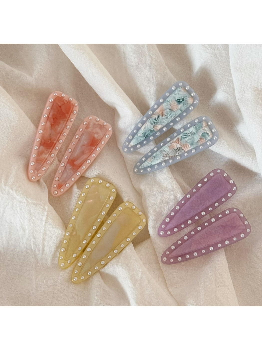 Beau - Sweet Style Beaded Triangle Hair Clip