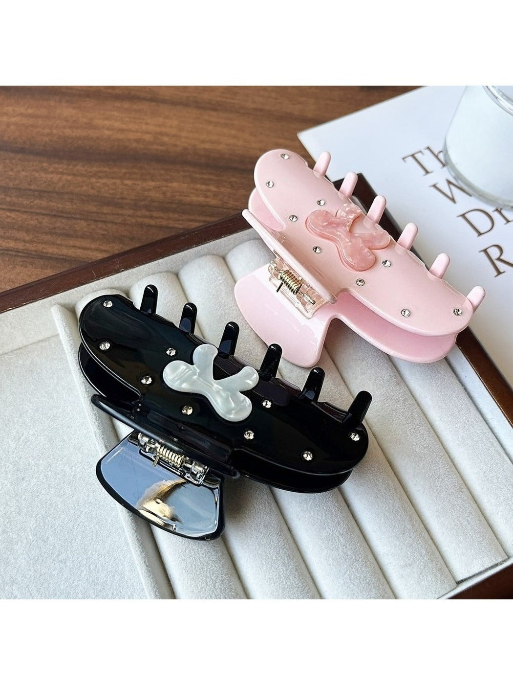 Beau - Bow Design Acetate Fiber Hair Claw Clip