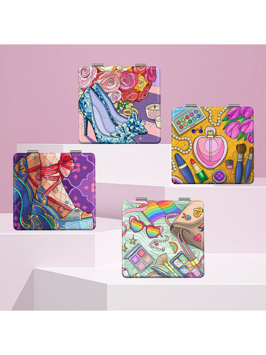 Mirroray - Party Theme Cartoon Print Compact Mirror