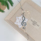 Keypus - Music Note Snowflake Decorative Strap Keychain