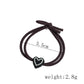 Gifty - Elastic Heart Detail Ponytail Polyester Hair Tie