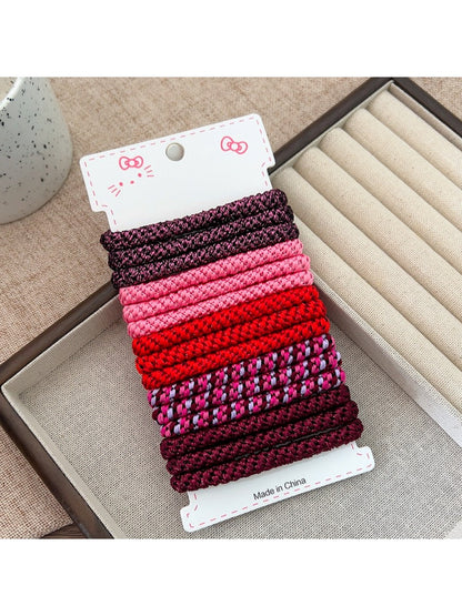 Gifty - Minimalist Braided Hair Ties Set Thick Scrunchies