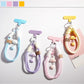 Cute cloud and star shaped keychain with pastel colors on a white background