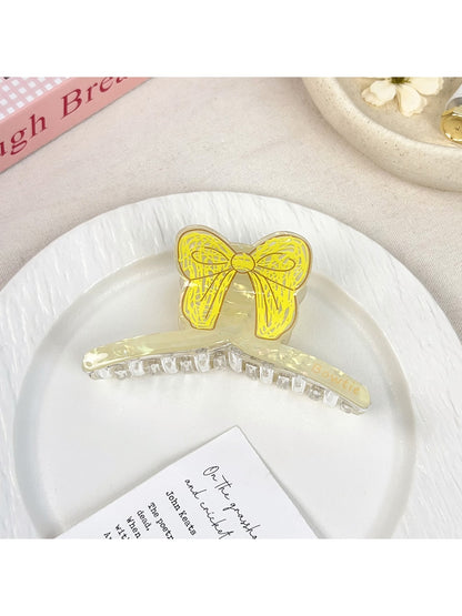 Beau - Cute Acrylic Floral Smiley Face Claw Clip