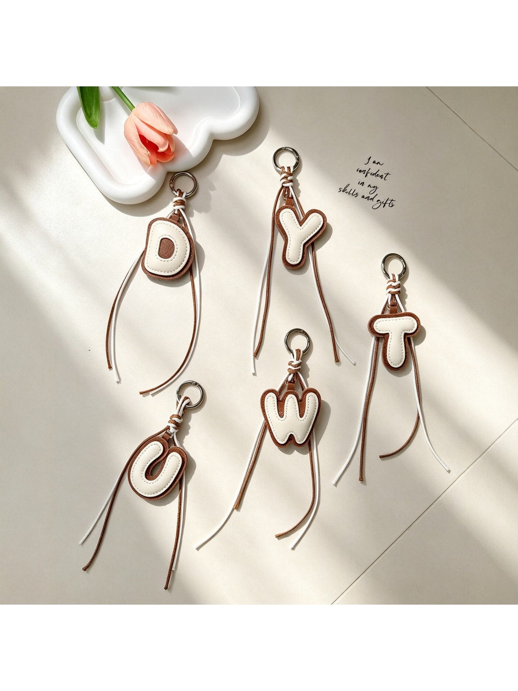 Keypus - Modern Minimalist Letter Bag Charm Keychain