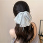 Beau - Polka Dot Ribbon Bow Lace Trim Hair Clip