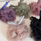 Gifty - Floral Ruffled Mesh Bow Scrunchie