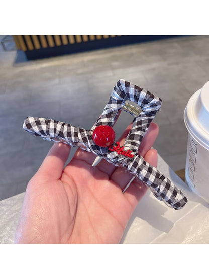Beau - Spring Summer Plaid Hair Claw Clip